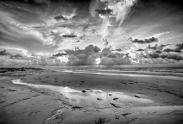 St. George Sunrise 081010-285BW : Black and White : Will Dickey Florida Fine Art Nature and Wildlife Photography - Images of Florida's First Coast - Nature and Landscape Photographs of Jacksonville, St. Augustine, Florida nature preserves
