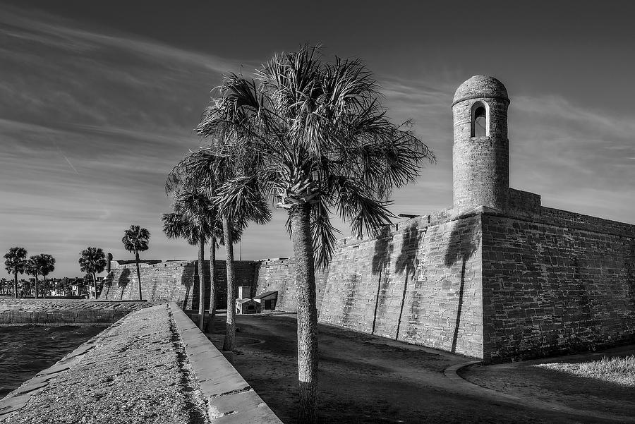 Castillo de San Marcos 031117-134BW : Black and White : Will Dickey Florida Fine Art Nature and Wildlife Photography - Images of Florida's First Coast - Nature and Landscape Photographs of Jacksonville, St. Augustine, Florida nature preserves