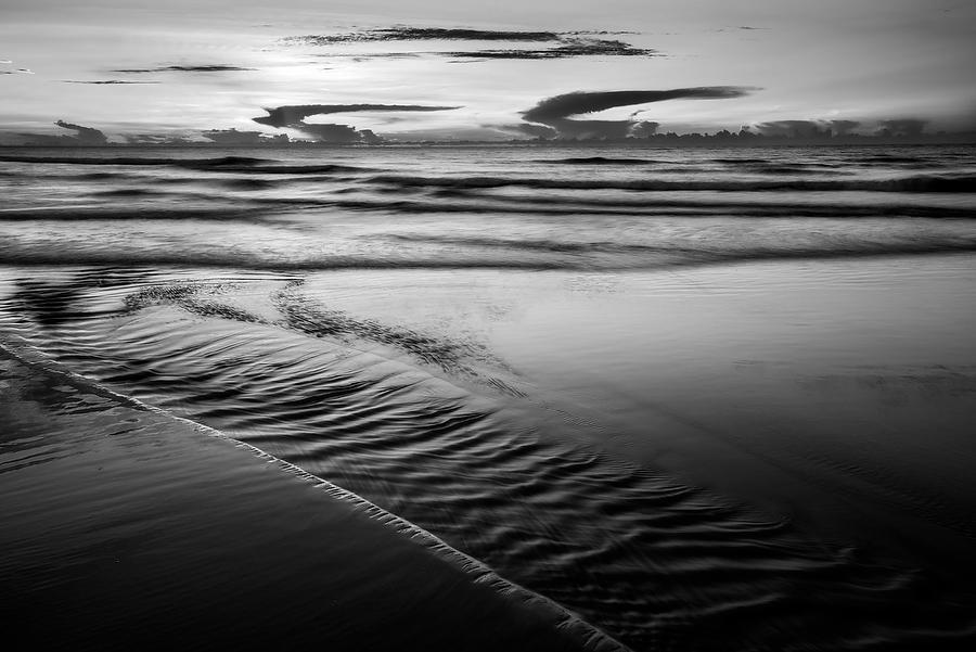 Jacksonville Beach Dawn 070118-29BW : Black and White : Will Dickey Florida Fine Art Nature and Wildlife Photography - Images of Florida's First Coast - Nature and Landscape Photographs of Jacksonville, St. Augustine, Florida nature preserves