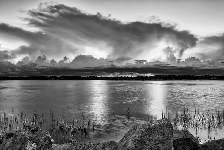 Sawpit Creek Thunderhead 
090918-296BW : Black and White : Will Dickey Florida Fine Art Nature and Wildlife Photography - Images of Florida's First Coast - Nature and Landscape Photographs of Jacksonville, St. Augustine, Florida nature preserves