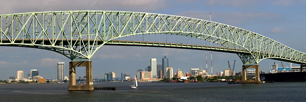 Hart Bridge Skyline
061104P : St. Johns River : Will Dickey Florida Fine Art Nature and Wildlife Photography - Images of Florida's First Coast - Nature and Landscape Photographs of Jacksonville, St. Augustine, Florida nature preserves