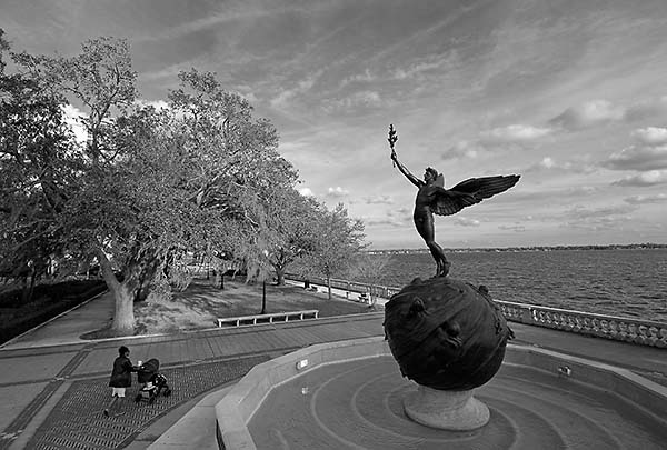 Winged Victory, Jacksonville
022407-123BW : Black and White : Will Dickey Florida Fine Art Nature and Wildlife Photography - Images of Florida's First Coast - Nature and Landscape Photographs of Jacksonville, St. Augustine, Florida nature preserves