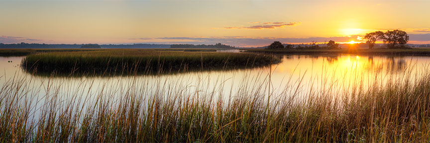 Cedar Point Sunrise 
120114-40P : Panoramas and Cityscapes : Will Dickey Florida Fine Art Nature and Wildlife Photography - Images of Florida's First Coast - Nature and Landscape Photographs of Jacksonville, St. Augustine, Florida nature preserves