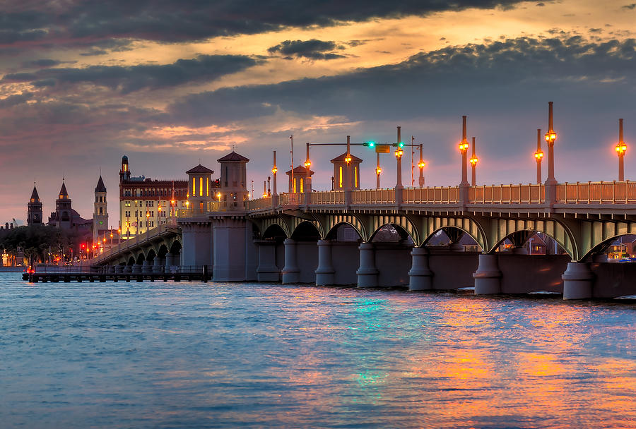 Bridge Of Lions 
022012-P : Landmarks & Historic Structures : Will Dickey Florida Fine Art Nature and Wildlife Photography - Images of Florida's First Coast - Nature and Landscape Photographs of Jacksonville, St. Augustine, Florida nature preserves