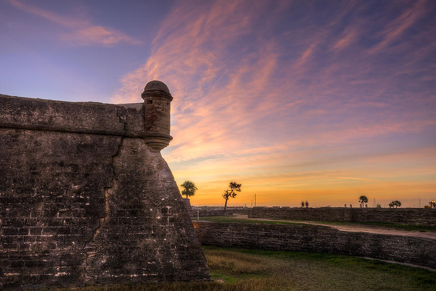 Castillo Dawn 
031117-34 : Landmarks & Historic Structures : Will Dickey Florida Fine Art Nature and Wildlife Photography - Images of Florida's First Coast - Nature and Landscape Photographs of Jacksonville, St. Augustine, Florida nature preserves