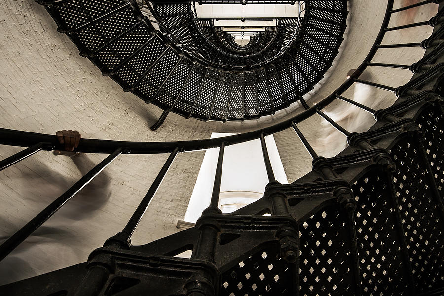 St. Augustine Lighthouse Stairs 
031017-15 : Landmarks & Historic Structures : Will Dickey Florida Fine Art Nature and Wildlife Photography - Images of Florida's First Coast - Nature and Landscape Photographs of Jacksonville, St. Augustine, Florida nature preserves