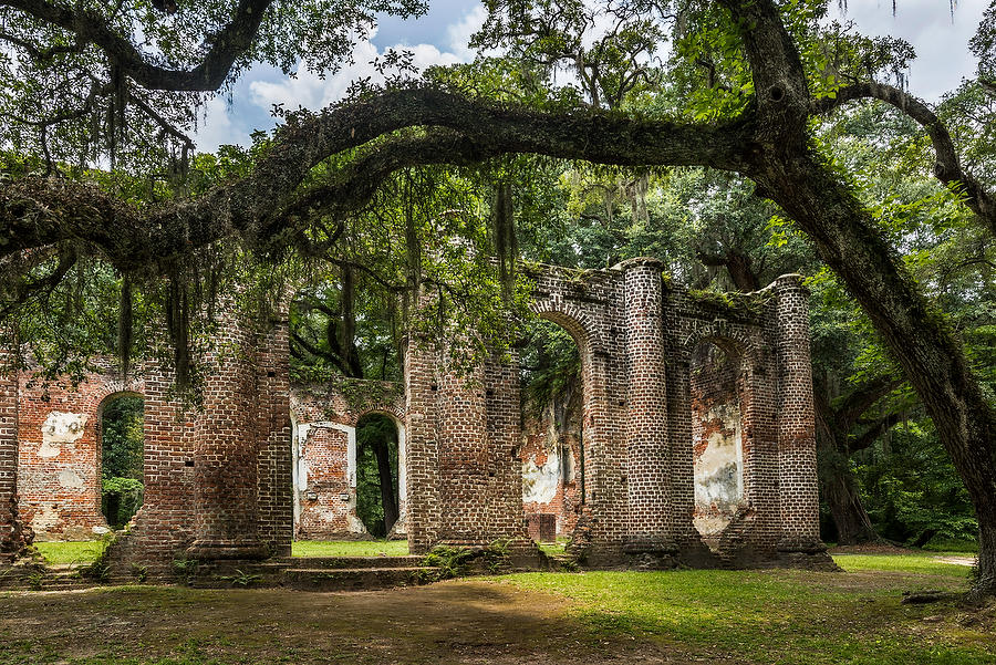 Old Sheldon Church 062816-115 : Landmarks & Historic Structures : Will Dickey Florida Fine Art Nature and Wildlife Photography - Images of Florida's First Coast - Nature and Landscape Photographs of Jacksonville, St. Augustine, Florida nature preserves