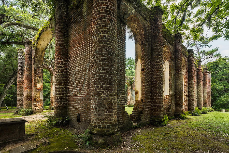 Old Sheldon Church 062816-154 : Landmarks & Historic Structures : Will Dickey Florida Fine Art Nature and Wildlife Photography - Images of Florida's First Coast - Nature and Landscape Photographs of Jacksonville, St. Augustine, Florida nature preserves