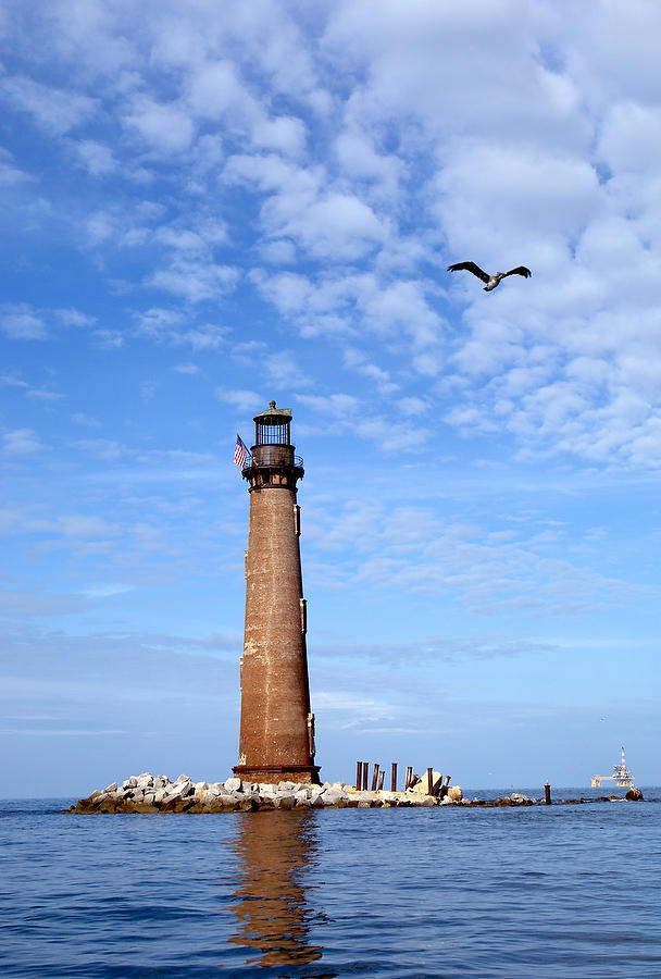 Sand Island Light 
072707 : Landmarks & Historic Structures : Will Dickey Florida Fine Art Nature and Wildlife Photography - Images of Florida's First Coast - Nature and Landscape Photographs of Jacksonville, St. Augustine, Florida nature preserves