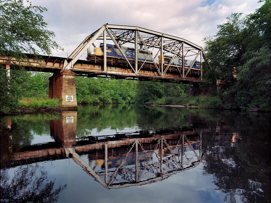 St. Marys River Trestle 060801-B1H : Landmarks & Historic Structures : Will Dickey Florida Fine Art Nature and Wildlife Photography - Images of Florida's First Coast - Nature and Landscape Photographs of Jacksonville, St. Augustine, Florida nature preserves