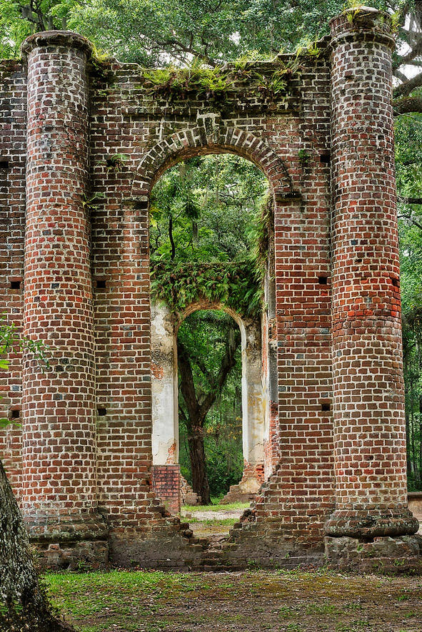 Old Sheldon Church 62816-120 : Landmarks & Historic Structures : Will Dickey Florida Fine Art Nature and Wildlife Photography - Images of Florida's First Coast - Nature and Landscape Photographs of Jacksonville, St. Augustine, Florida nature preserves