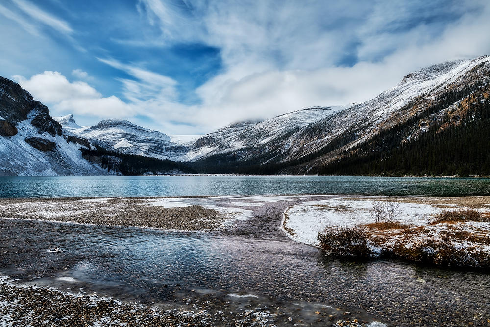 Bow Lake New Snow
093019-54 : Canadian Rockies : Will Dickey Florida Fine Art Nature and Wildlife Photography - Images of Florida's First Coast - Nature and Landscape Photographs of Jacksonville, St. Augustine, Florida nature preserves