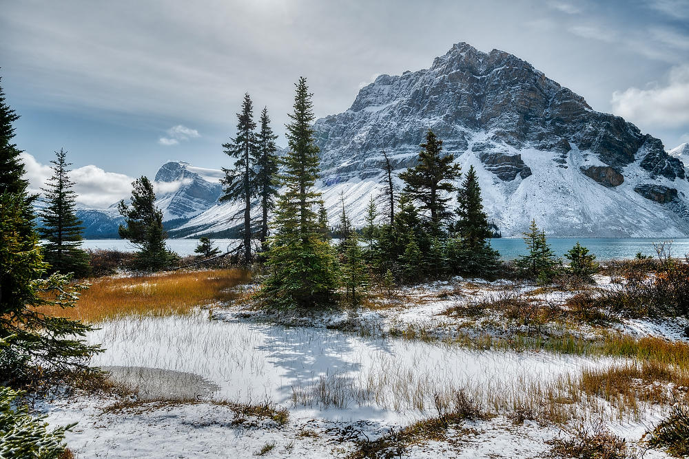 Bow Lake New Snow
093019-64 : Canadian Rockies : Will Dickey Florida Fine Art Nature and Wildlife Photography - Images of Florida's First Coast - Nature and Landscape Photographs of Jacksonville, St. Augustine, Florida nature preserves