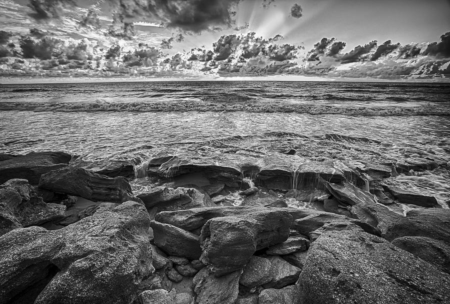 Washington Oaks Sunrise 071512-64BW : Black and White : Will Dickey Florida Fine Art Nature and Wildlife Photography - Images of Florida's First Coast - Nature and Landscape Photographs of Jacksonville, St. Augustine, Florida nature preserves