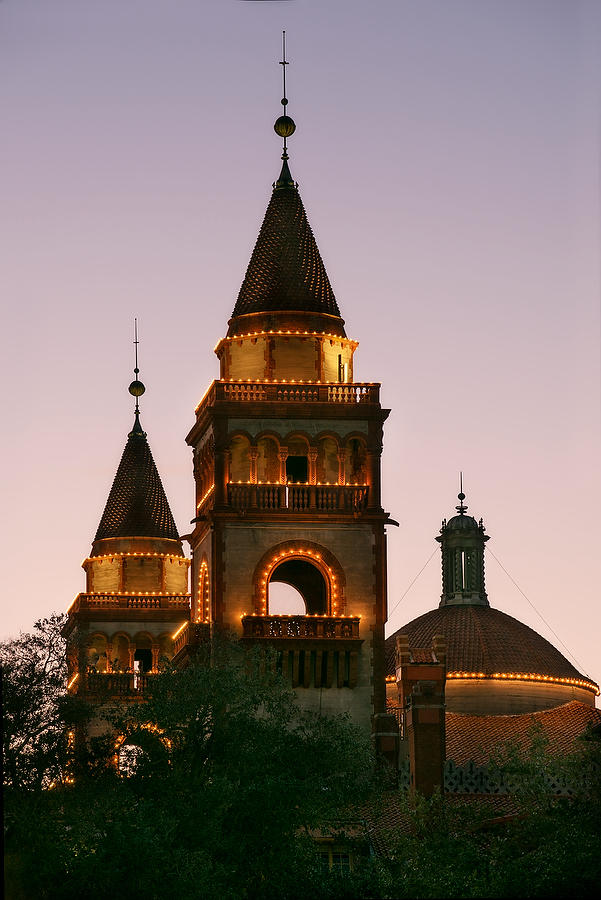 Flagler College Lights 121020-39 : Landmarks & Historic Structures : Will Dickey Florida Fine Art Nature and Wildlife Photography - Images of Florida's First Coast - Nature and Landscape Photographs of Jacksonville, St. Augustine, Florida nature preserves