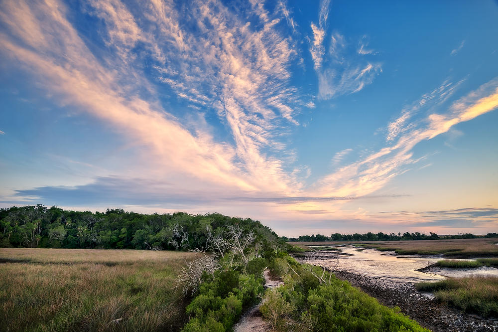 Round Marsh Dawn 053021-16 : Timucuan Preserve  : Will Dickey Florida Fine Art Nature and Wildlife Photography - Images of Florida's First Coast - Nature and Landscape Photographs of Jacksonville, St. Augustine, Florida nature preserves