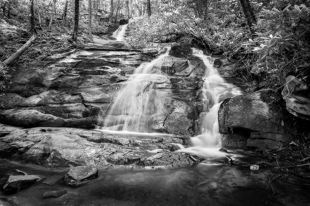 Fall Branch Falls    071120-12BW : Black and White : Will Dickey Florida Fine Art Nature and Wildlife Photography - Images of Florida's First Coast - Nature and Landscape Photographs of Jacksonville, St. Augustine, Florida nature preserves