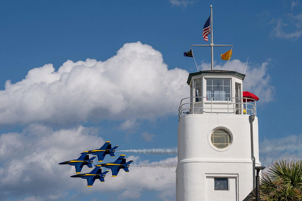 Blue Angels Jacksonville Beach Lifeguard Station 102023-8 : Landmarks & Historic Structures : Will Dickey Florida Fine Art Nature and Wildlife Photography - Images of Florida's First Coast - Nature and Landscape Photographs of Jacksonville, St. Augustine, Florida nature preserves