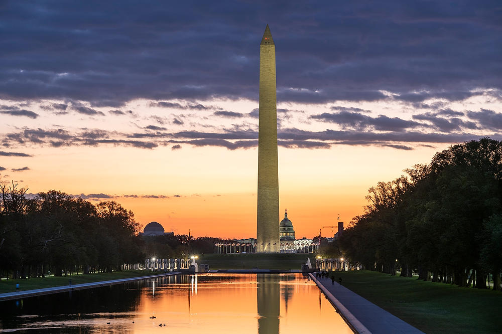 Washington Monument Dawn 101023-11 : Washington D.C. : Will Dickey Florida Fine Art Nature and Wildlife Photography - Images of Florida's First Coast - Nature and Landscape Photographs of Jacksonville, St. Augustine, Florida nature preserves