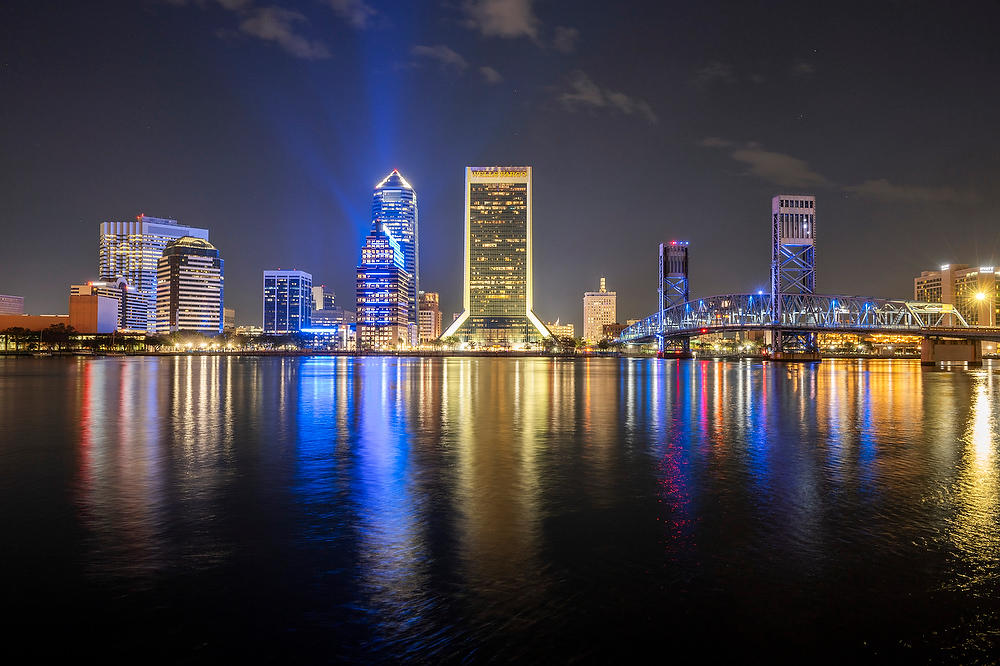 Jacksonville Florida Skyline
031324-114 : Panoramas and Cityscapes : Will Dickey Florida Fine Art Nature and Wildlife Photography - Images of Florida's First Coast - Nature and Landscape Photographs of Jacksonville, St. Augustine, Florida nature preserves