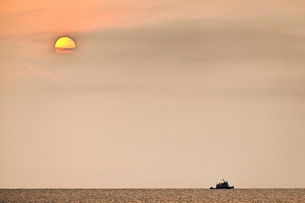 Tugboat at Sunrise
073026-264 : Beaches : Will Dickey Florida Fine Art Nature and Wildlife Photography - Images of Florida's First Coast - Nature and Landscape Photographs of Jacksonville, St. Augustine, Florida nature preserves